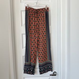 Flowy Printed Drawstring Pants